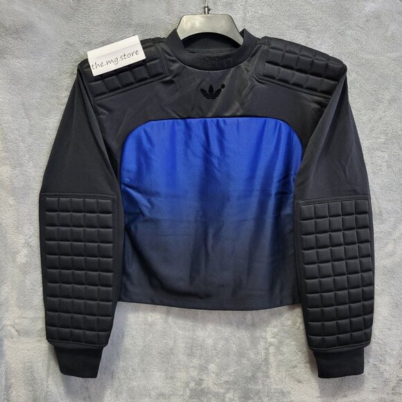 adidas Tops - Adidas Blue Version Goalkeeper Womens LS Top Black Blue  Sz M HK7239  NWT